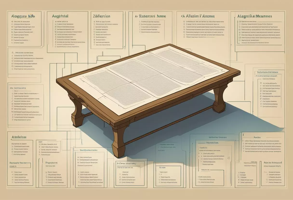 A table with a list of Algerian names and their meanings