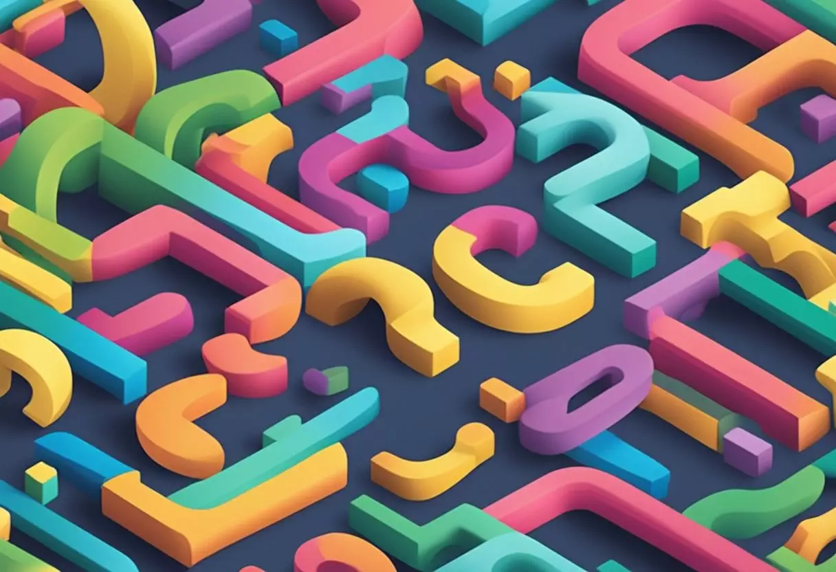 A colorful array of letters spelling out the name 