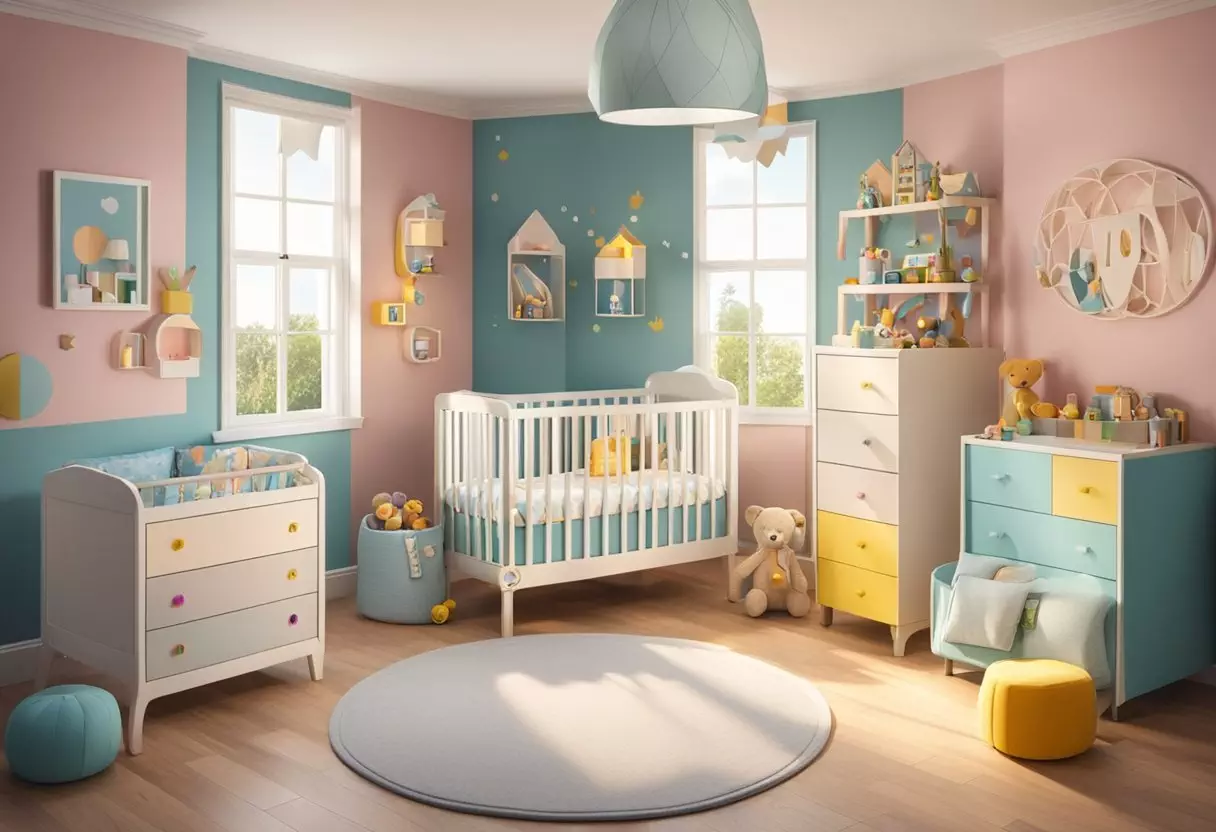 A colorful nursery with 