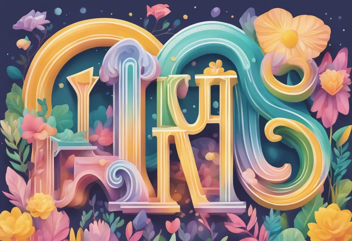 Loretta's name in colorful, playful font with a soft, whimsical feel