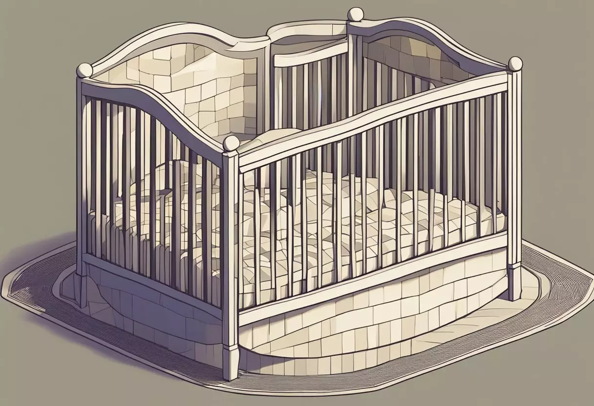 A crib with the name 