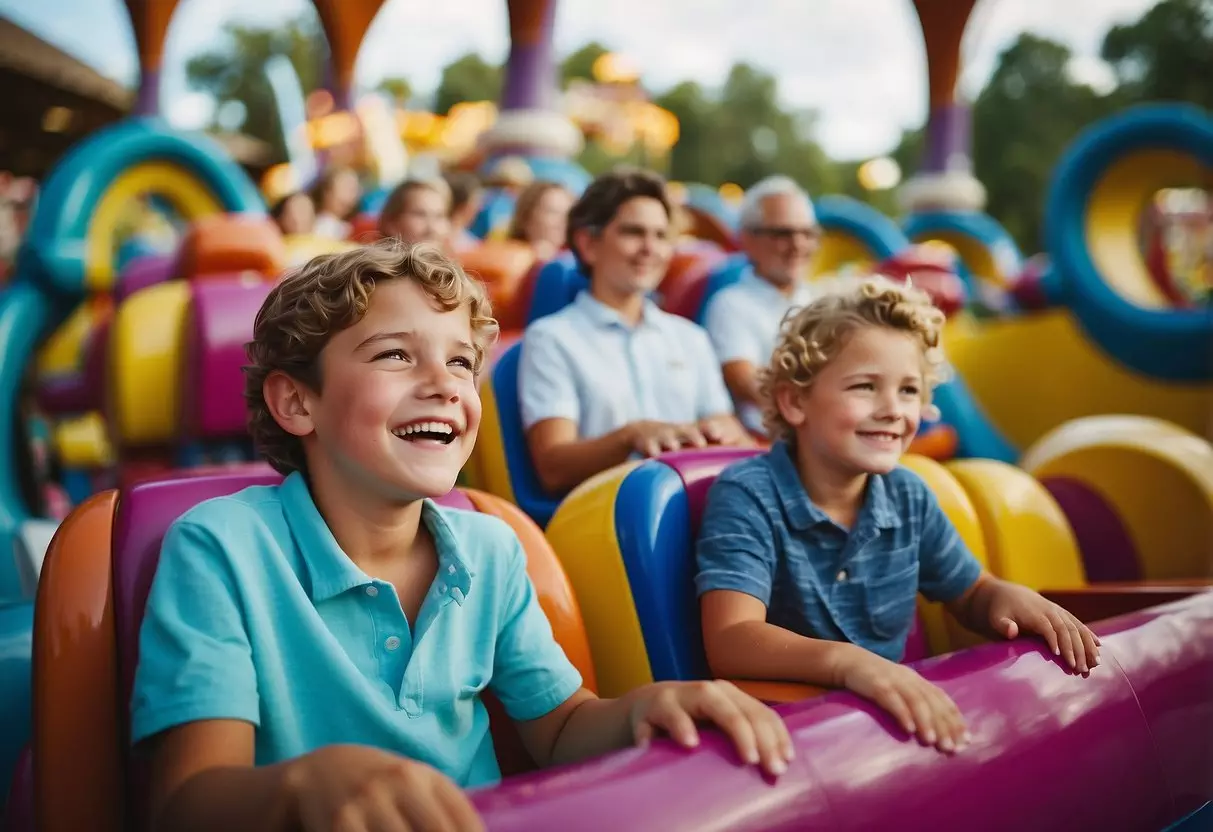 Families explore thrilling rides, colorful attractions, and lively entertainment at Florida's theme parks, creating unforgettable memories of fun and excitement